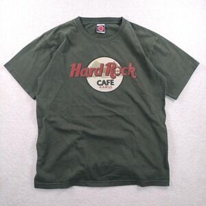 Vintage y2k Kabul Cafe Novelty Graphic Tee Size Large (Fits M/L) Army Green